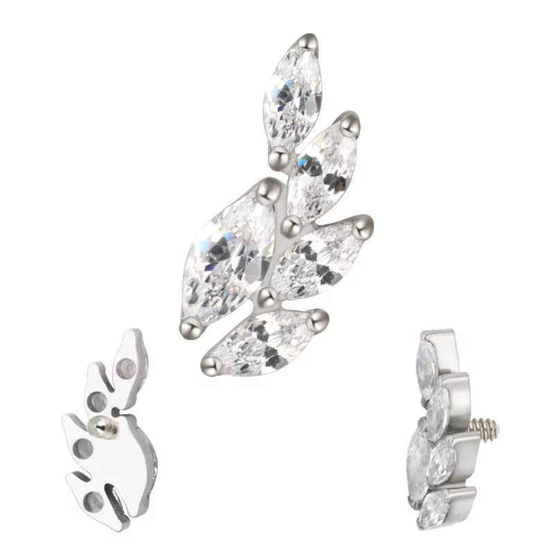 Titanium Ring Wheatear Shape