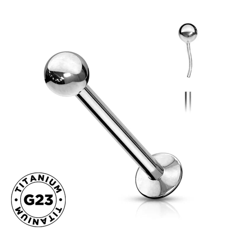 Titanium Threadless Ball Top With Labret