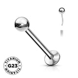 Titanium Threadless Ball Top With Labret