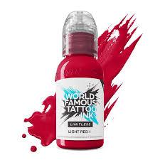 World Famous Limitless Tattoo Ink Light Red 1 30ml