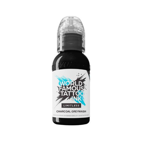 World Famous Limitless Tattoo Ink Charcoal Greywash - BVShop
